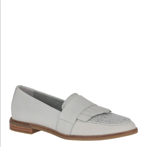 Sperry Shoes - Sperry | Grey Seaport Fringe wool Loafers 9